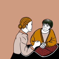 Illustration einer persönlichen Beratung zum Erbrecht
